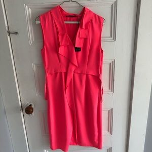 Tahari Sour Watermelon Lilly Dress